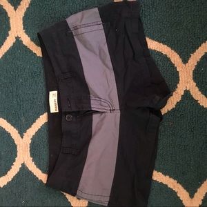 Color block blue shorts